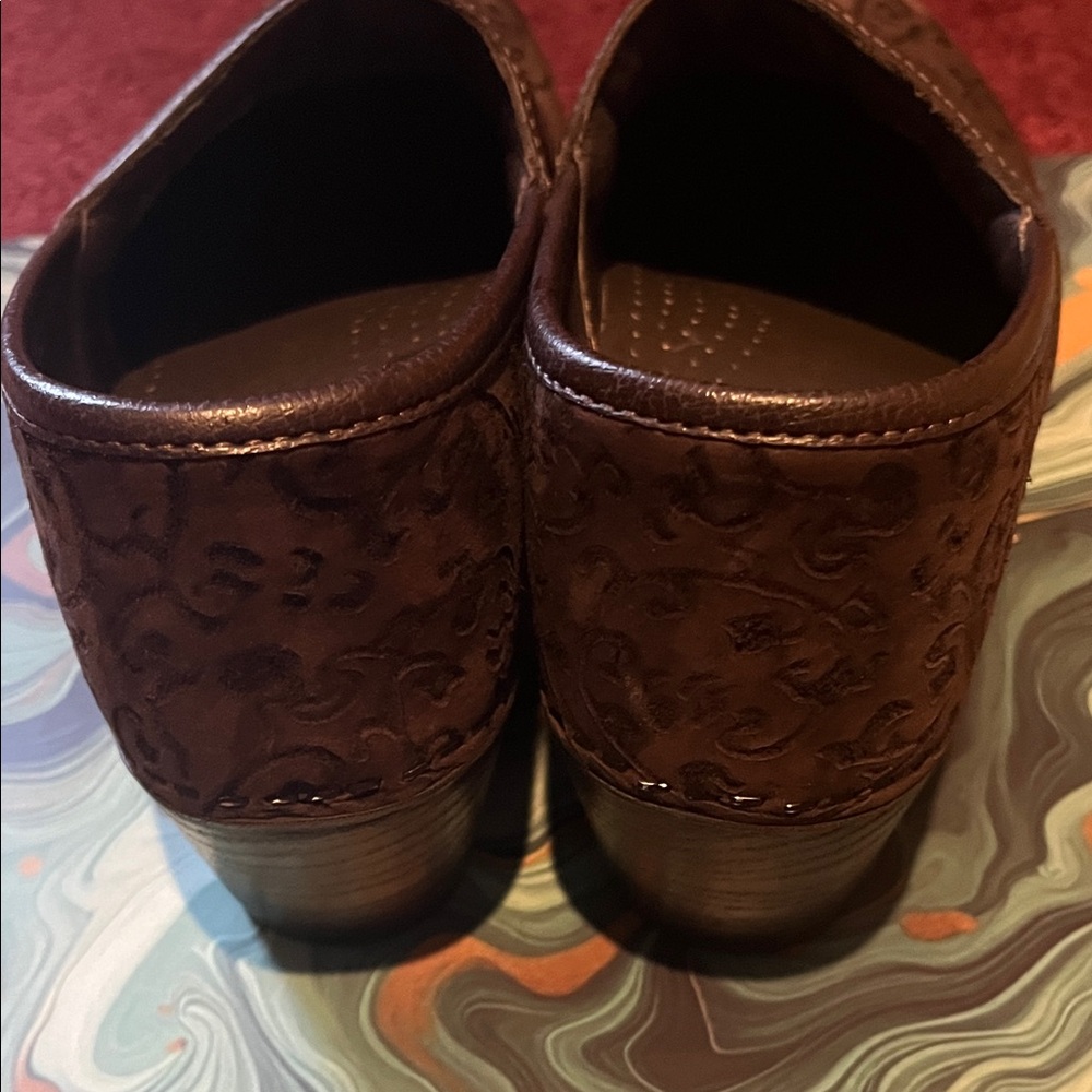 Dansko Brown Patterned Mules - image 8